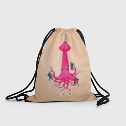 Рюкзак-мешок В плену у Кальмара, цвет: 3D-принт