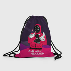 Рюкзак-мешок Игра в кальмара - с милым котиком, цвет: 3D-принт