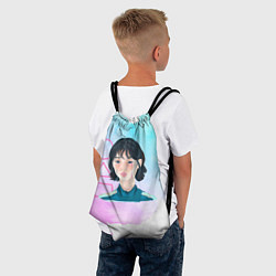 Рюкзак-мешок Девушка из сериала Игра в кальмара, цвет: 3D-принт — фото 2