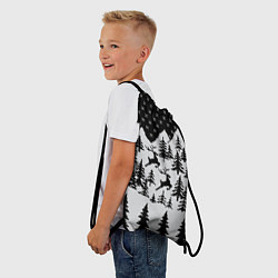 Рюкзак-мешок Северные Олени в Горах, цвет: 3D-принт — фото 2