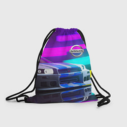 Рюкзак-мешок NISSAN GT-R SKYLINE, цвет: 3D-принт