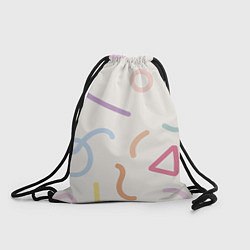 Рюкзак-мешок Разные линии, цвет: 3D-принт
