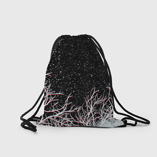 Мешок для обуви СИРЕНОГОЛОВЫЙ ГЛИТЧ ЛЕС, КОСМОС / 3D-принт – фото 2