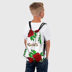 Рюкзак-мешок Юлия в розах, цвет: 3D-принт — фото 2