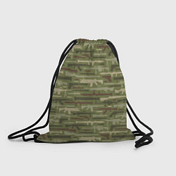 Рюкзак-мешок Оружие камуфляж, цвет: 3D-принт
