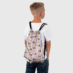 Рюкзак-мешок Забавные Мопсы, цвет: 3D-принт — фото 2
