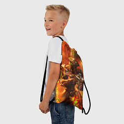 Рюкзак-мешок Doom ART спина, цвет: 3D-принт — фото 2