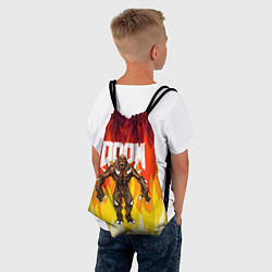 Рюкзак-мешок DOOM IMP FIRE AND MONSTER, цвет: 3D-принт — фото 2