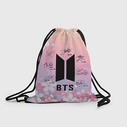 Рюкзак-мешок BTS БТС АВТОГРАФЫ УЧАСТНИКОВ, цвет: 3D-принт
