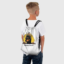 Рюкзак-мешок Мини-Пинчер, цвет: 3D-принт — фото 2