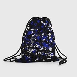 Рюкзак-мешок Сине-белые капли краски, цвет: 3D-принт
