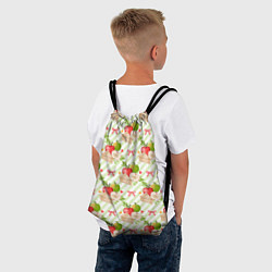 Рюкзак-мешок Яблочный пирог паттерн, цвет: 3D-принт — фото 2