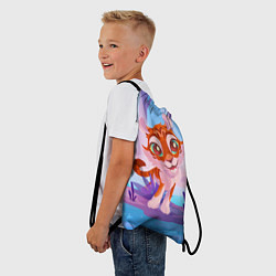 Рюкзак-мешок Тигрица на кувшинке, цвет: 3D-принт — фото 2