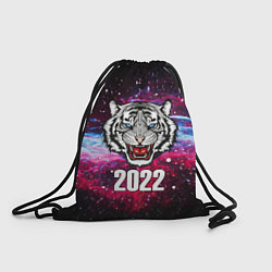 Рюкзак-мешок ЧЁРНЫЙ ТИГР НОВЫЙ ГОД 2022 GRAY TIGER NEW YEAR, цвет: 3D-принт