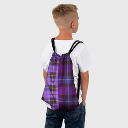 Рюкзак-мешок Purple Checkered, цвет: 3D-принт — фото 2