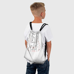 Рюкзак-мешок Умиротворенный зайка, цвет: 3D-принт — фото 2
