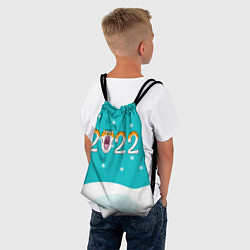 Рюкзак-мешок Надпись 2022 Новый год, цвет: 3D-принт — фото 2