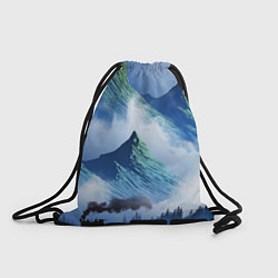 Рюкзак-мешок Поезд в горах, цвет: 3D-принт