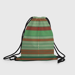 Рюкзак-мешок Полосатый узор из фигур, цвет: 3D-принт