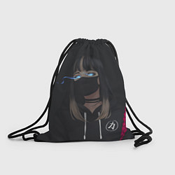 Рюкзак-мешок Девочка в маске, цвет: 3D-принт