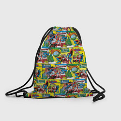 Рюкзак-мешок Новогодние обложки DC, цвет: 3D-принт