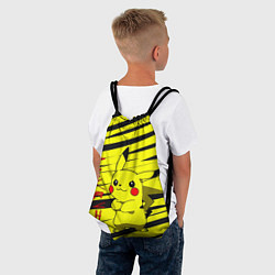 Рюкзак-мешок Пикачу Полосы, цвет: 3D-принт — фото 2