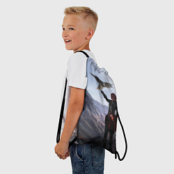 Рюкзак-мешок ДИЛЮК С ЯСТРЕБОМ DILUC, цвет: 3D-принт — фото 2