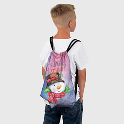 Рюкзак-мешок Снеговичок!, цвет: 3D-принт — фото 2