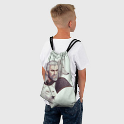 Рюкзак-мешок Ведьмак и белые волки, цвет: 3D-принт — фото 2