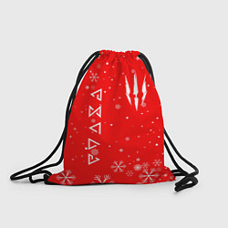 Рюкзак-мешок THE WITCHER НОВОГОДНИЕ СНЕЖИНКИ, цвет: 3D-принт