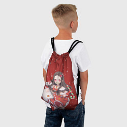 Рюкзак-мешок Рождественская Nezuko, цвет: 3D-принт — фото 2