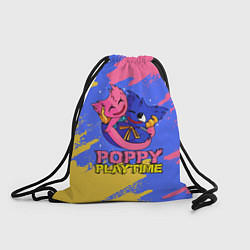 Рюкзак-мешок Huggy Wuggy and Kissy Missy Poppy Playtime, цвет: 3D-принт
