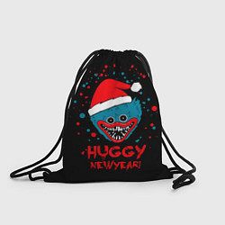 Рюкзак-мешок Huggy New Year - Poppy Playtime новогодний Хагги В, цвет: 3D-принт