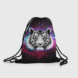 Рюкзак-мешок ТИГР В НЕОНОВОМ КОСМОСЕ NEON TIGER GALAXY, цвет: 3D-принт