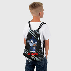 Рюкзак-мешок BRAWL STARS SHARK БРЫЗГИ КРАСОК, цвет: 3D-принт — фото 2