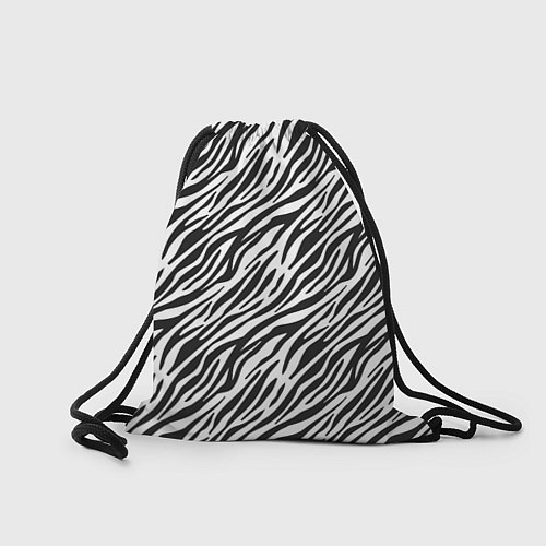 Мешок для обуви Чёрно-Белые полоски Зебры / 3D-принт – фото 2