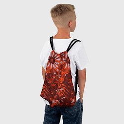 Рюкзак-мешок Красные цветы абстракция, цвет: 3D-принт — фото 2