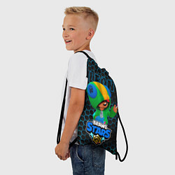 Рюкзак-мешок Леон BRAWL STARS соты, цвет: 3D-принт — фото 2