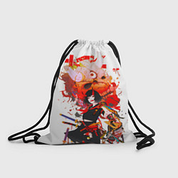 Рюкзак-мешок Девушка самурай с маской за спиной, цвет: 3D-принт