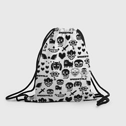 Рюкзак-мешок UNDERTALE WHITE PATTERN, цвет: 3D-принт