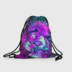 Рюкзак-мешок KDA NEON DRAGON LEAGUE OF LEGENDS, НЕОНОВЫЕ БРЫЗГИ, цвет: 3D-принт