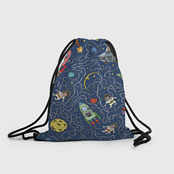 Рюкзак-мешок Космокотята, цвет: 3D-принт