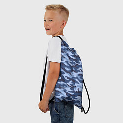 Рюкзак-мешок Синий Камуфляж Camouflage, цвет: 3D-принт — фото 2