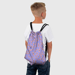 Рюкзак-мешок Бабочки паттерн лиловый, цвет: 3D-принт — фото 2