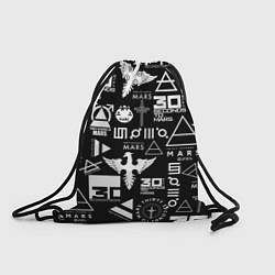Рюкзак-мешок 30 Seconds to Mars: Паттерн логотипов, цвет: 3D-принт