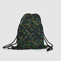 Рюкзак-мешок Модный камуфляж с холстовой сеткой, цвет: 3D-принт