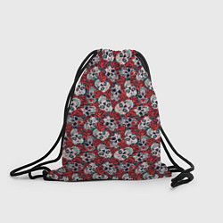 Рюкзак-мешок Skulls & roses, цвет: 3D-принт