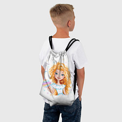 Рюкзак-мешок Принцесса и мороженое, цвет: 3D-принт — фото 2