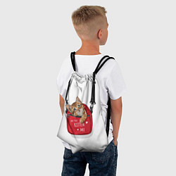 Рюкзак-мешок Карманный котенок, цвет: 3D-принт — фото 2