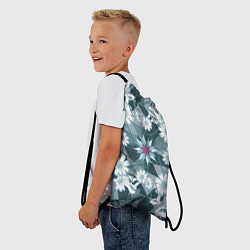 Рюкзак-мешок Цветы в узоре, цвет: 3D-принт — фото 2
